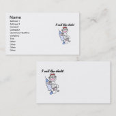 Carte De Visite Soq Singe Infirmière J'appelle les coups cadeaux (Devant / Derrière)