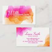 Carte De Visite Sorbet d'aquarelles (Devant / Derrière)