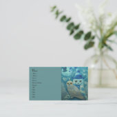 Carte De Visite Sorcière de Chouette Neige (Debout devant)