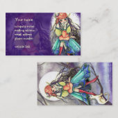 Carte De Visite Sorcière et chat gitans "carte de visite du (Devant / Derrière)