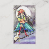 Carte De Visite Sorcière et chat gitans "carte de visite du (Dos)
