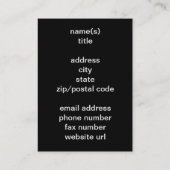 Carte De Visite Sorcière et chats noirs au clair de lune (Dos)