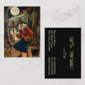 Carte De Visite Sorcière la nuit Halloween (Devant / Derrière)
