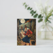 Carte De Visite Sorcière la nuit Halloween (Debout devant)