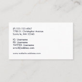 Carte De Visite Sorcière mignonne en Casquette violet Halloween (Dos)