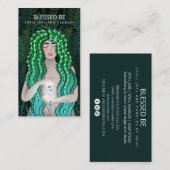 Carte De Visite Sorcière verte (Devant / Derrière)