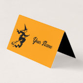 Carte De Visite sorcière volante effrayante (Devant)