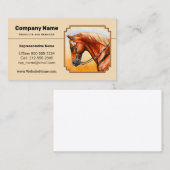 Carte De Visite Sorrel Ouest Plaisir Quarter Cheval (Devant / Derrière)