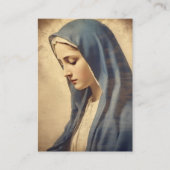 Carte De Visite Sorrowful Mother Mary Catholic Funeral Memorial (Devant)