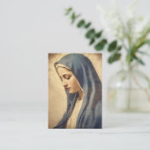 Carte De Visite Sorrowful Mother Mary Catholic Funeral Memorial (Debout devant)