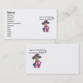 Carte De Visite Sortir de l'humour de lit (Devant / Derrière)