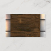 Carte De Visite Soudage des ouvriers du bâtiment | Bois de rivets  (Dos)