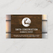 Carte De Visite Soudage des ouvriers du bâtiment | Bois de rivets  (Devant)