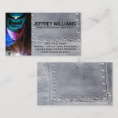 Carte De Visite Soudage des ouvriers métalliques | Rivets métalliq (Devant / Derrière)