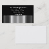 Carte De Visite Soudage métallique argenté moderne (Devant / Derrière)