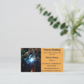 Carte De Visite Soudage modifiable et fabrication de métaux (Debout devant)