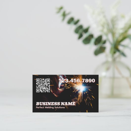 Carte De Visite Soudage QR (Debout devant)