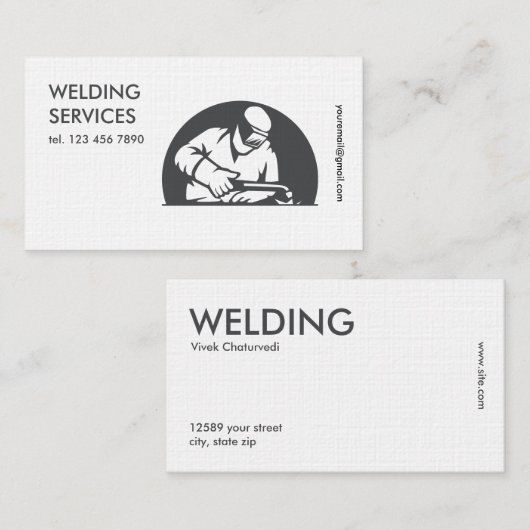 Carte De Visite Soudage simple (Devant / Derrière)