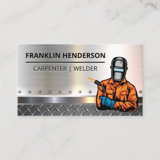 Carte De Visite Souder avec torche | Metallique (Devant)