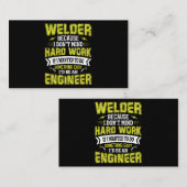 Carte De Visite Souder parce que je n'ai pas d'esprit travail dur (Devant / Derrière)