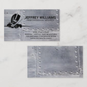 Carte De Visite Souder Travailler en Boutique | Rivets métalliques (Devant / Derrière)