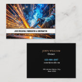 Carte De Visite Soudeur de métal professionnel, entrepreneur en fa (Devant / Derrière)