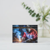 Carte De Visite Soudeur de métal professionnel, fabrication, entre (Debout devant)