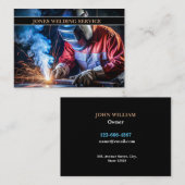 Carte De Visite Soudeur de métal professionnel, fabrication, entre (Devant / Derrière)