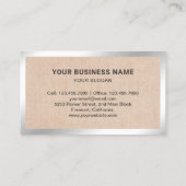 Carte De Visite Soudeur de soudage en acier au Burlap Rustique (Dos)