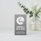 Carte De Visite Soudeur faisant du travail métallique | Texture mé (Debout devant)