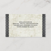 Carte De Visite Soudeur | Grunge | Acier diamant (Dos)