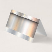 Carte De Visite Soudeur | Metallic brossé avec Rivets Arrière - pl (Dos)