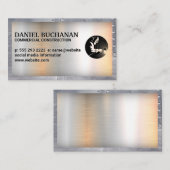 Carte De Visite Soudeur | Metallique | Acier et Rivets (Devant / Derrière)