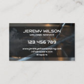 Carte De Visite Soudeur métallique en argent moderne (Dos)