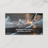 Carte De Visite Soudeur métallique en argent moderne (Devant)