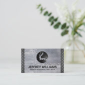 Carte De Visite Soudeur | Rivets métalliques | Acier diamant (Debout devant)