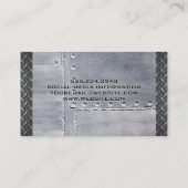 Carte De Visite Soudeur | Rivets métalliques | Acier diamant (Dos)