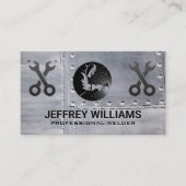 Carte De Visite Soudeur | Rivets métalliques | Dépouille (Devant)