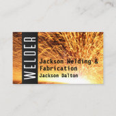 Carte De Visite Soudeur | Rivets métalliques | Étincelles (Devant)