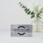 Carte De Visite Soudeur | Rivets métalliques | Scie (Debout devant)