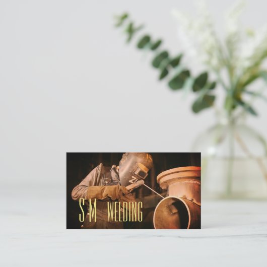 Carte De Visite Soudure de monogramme (Debout devant)