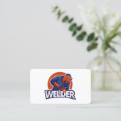 Carte De Visite Soudure métallique soudeuse (Debout devant)