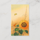 Carte De Visite SOUFFLE, BOUTEILLE, FEUILLE VERT Floral japonais (Dos)