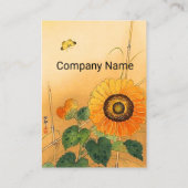 Carte De Visite SOUFFLE, BOUTEILLE, FEUILLE VERT Floral japonais (Dos)