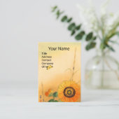 Carte De Visite SOUFFLE, BOUTEILLE, FEUILLE VERT Floral japonais (Debout devant)