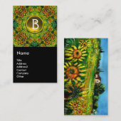 Carte De Visite SOUFFLE ET CAMPAGNE EN TOSCANE, monogramme (Devant / Derrière)