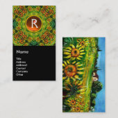 Carte De Visite SOUFFLE ET CAMPAGNE EN TOSCANE, monogramme (Devant / Derrière)