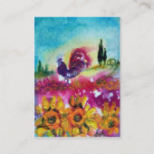 Carte De Visite SOUFFLE ET ROOSTER NOIR, Jaune (Dos)