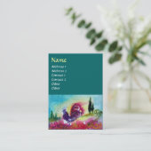 Carte De Visite SOUFFLE ET ROOSTER NOIR, Vert Bleu (Debout devant)