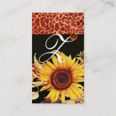 CARTE DE VISITE SOUFFRANCES ET GIRAFFE PEAU ROUGE MONOGRAMME EN PI (Dos)